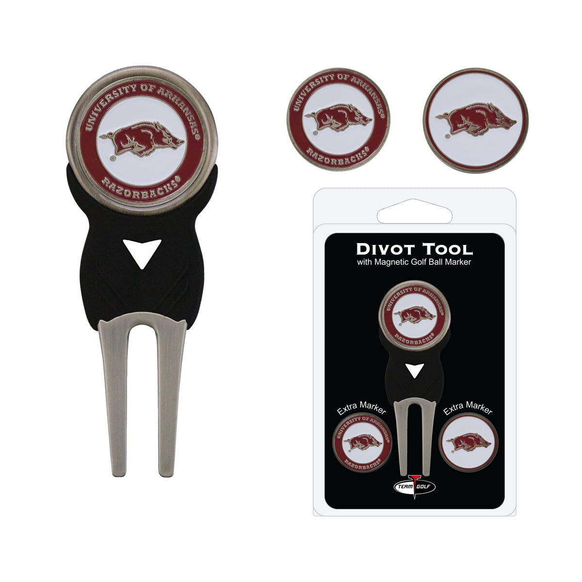 Team Golf Arkansas Divot Tools - Signature Divot Tool Pack -