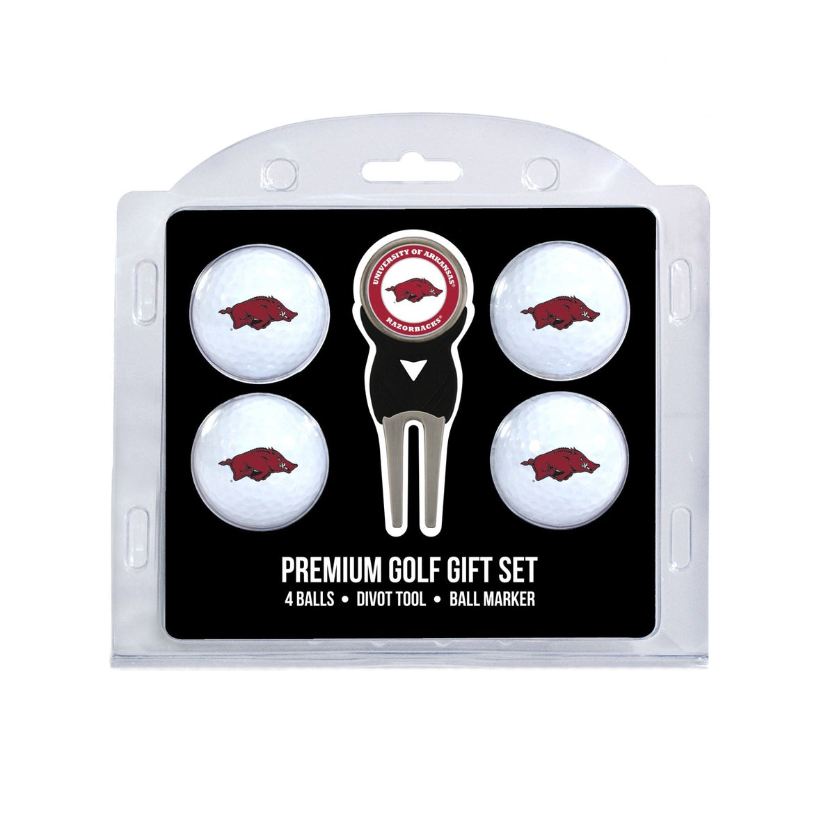 Team Golf Arkansas Golf Gift Sets - 4 Ball Gift Set -