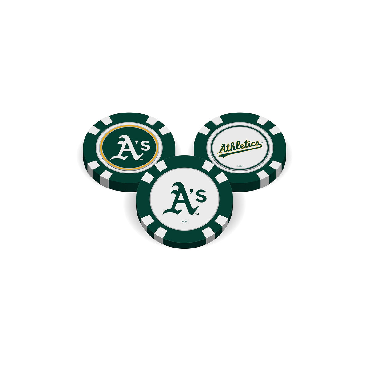 Team Golf A's Ball Markers - Golf Chip Marker -