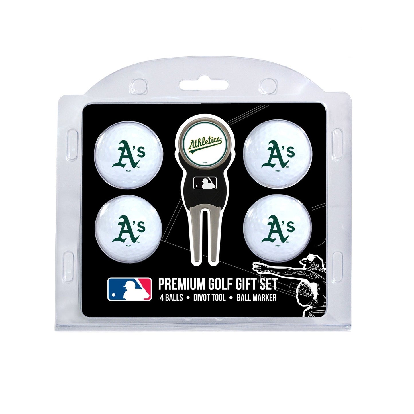 Team Golf A's Golf Gift Sets - 4 Ball Gift Set -