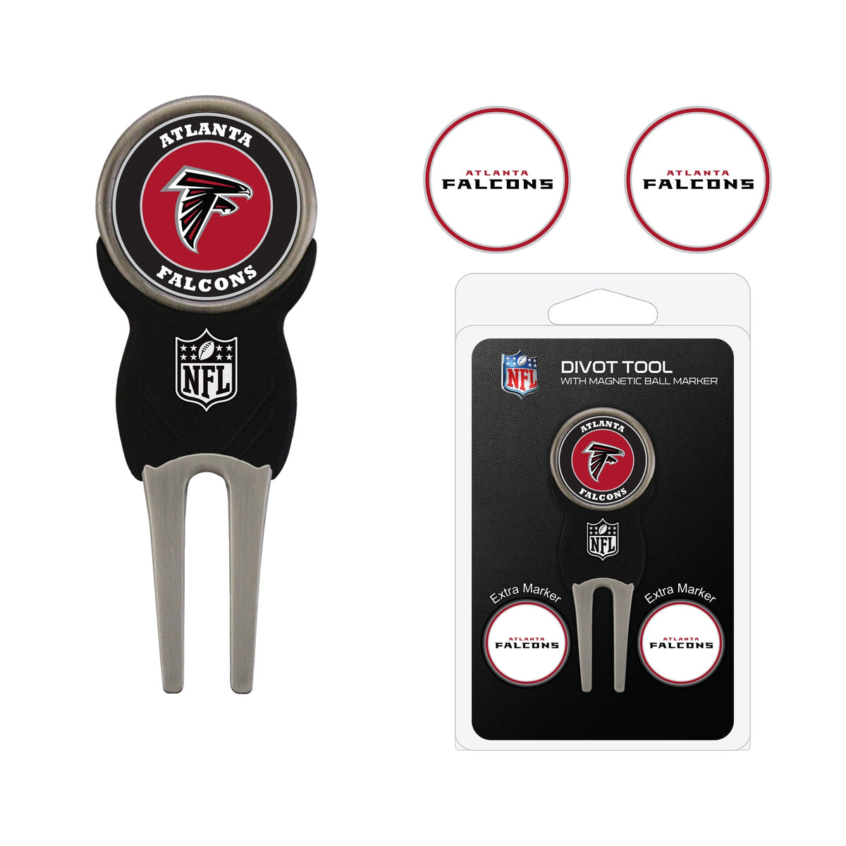 Team Golf ATL Falcons Divot Tools - Signature Divot Tool Pack -