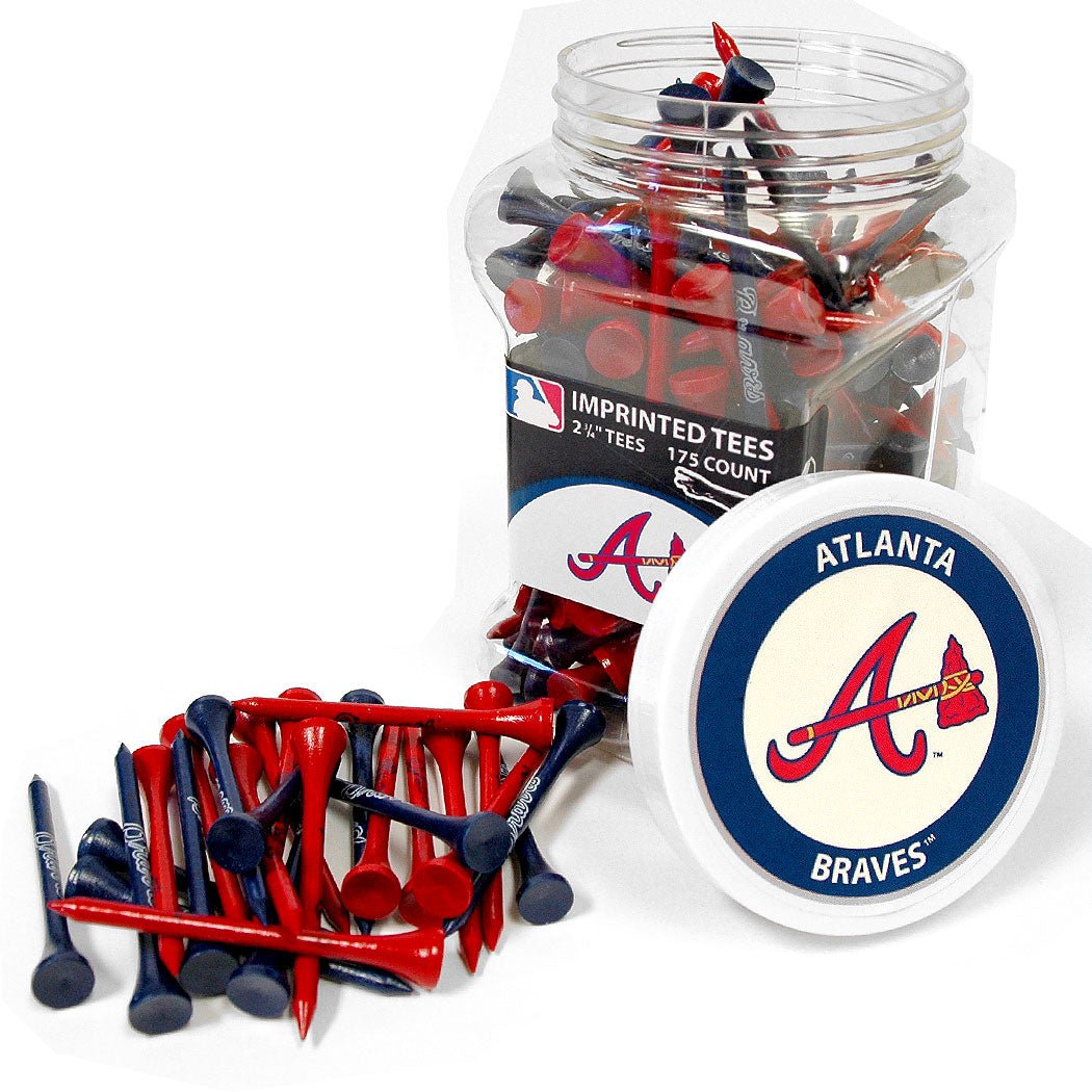 Team Golf Atlanta Braves Golf Tees - 175 Tee Jar -
