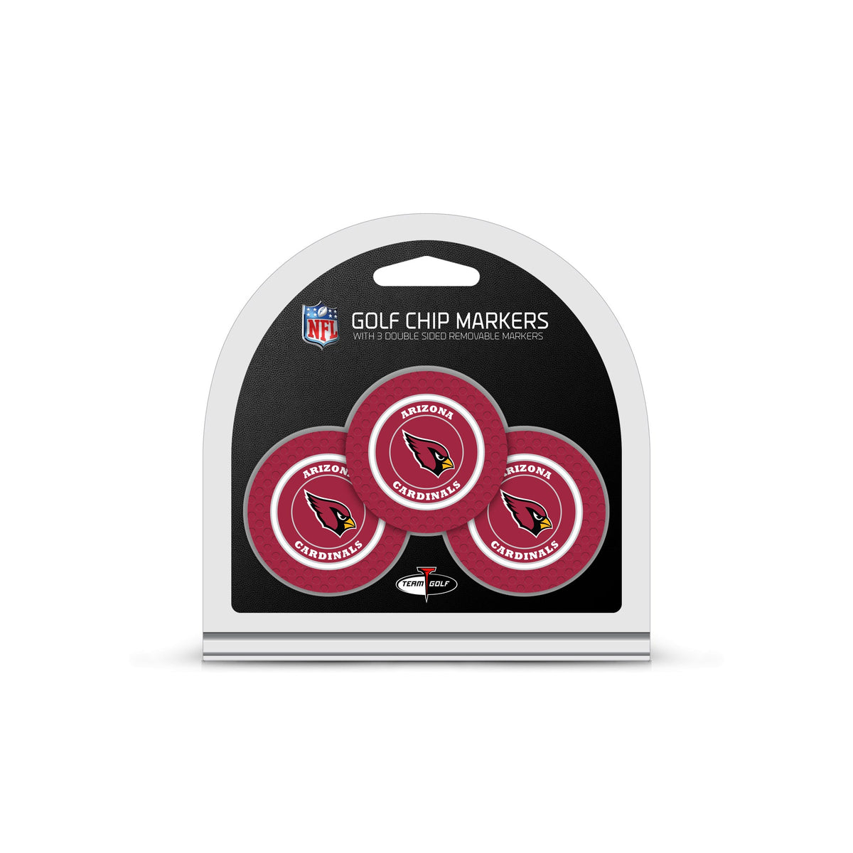 Team Golf AZ Cardinals Ball Markers - 3 Pack Golf Chip Markers -
