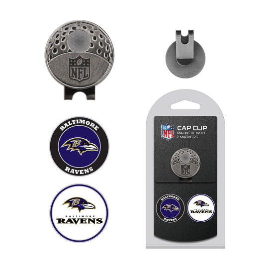 Team Golf BAL Ravens Ball Markers - Hat Clip - 2 markers -