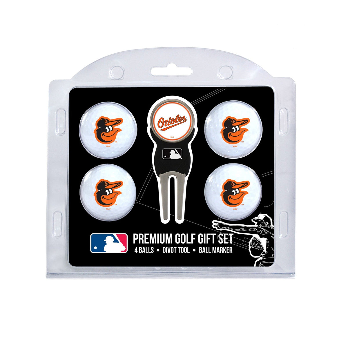 Team Golf Baltimore Orioles Golf Gift Sets - 4 Ball Gift Set -