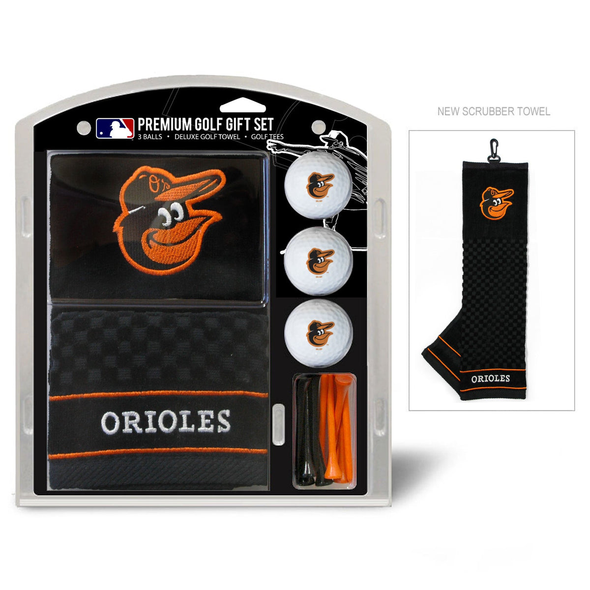 Team Golf Baltimore Orioles Golf Gift Sets - Embroidered Towel Gift Set -