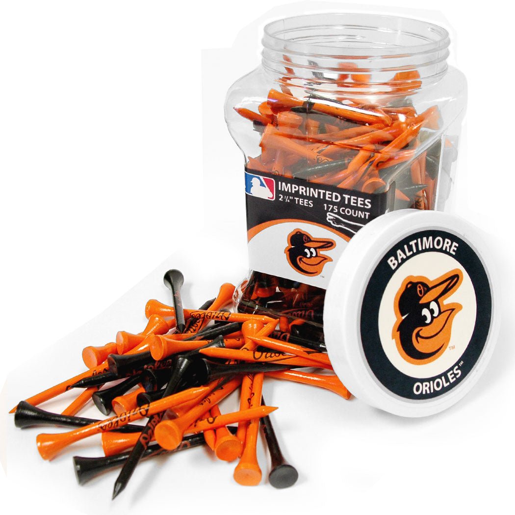 Team Golf Baltimore Orioles Golf Tees - 175 Tee Jar -