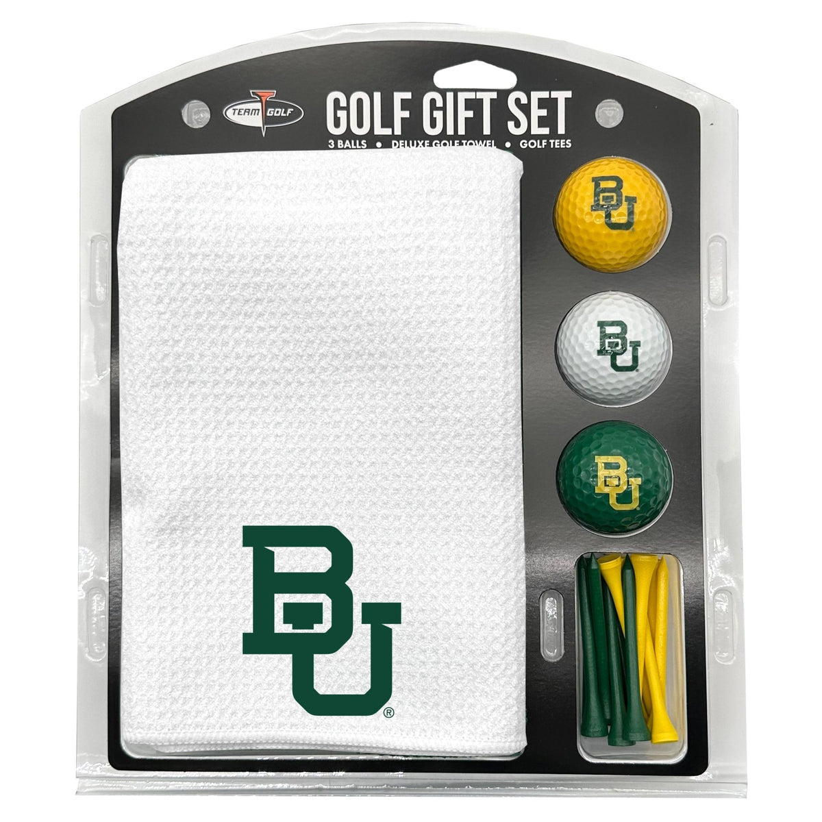 Team Golf Baylor Golf Gift Sets - Microfiber Towel Gift Set - White -