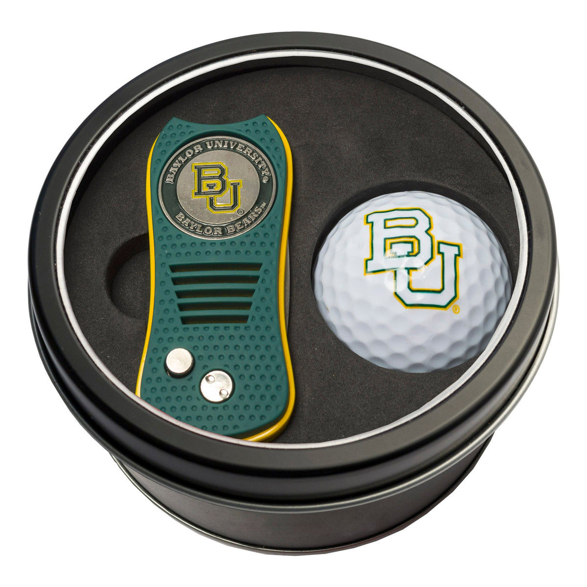 Team Golf Baylor Golf Gift Sets - Tin - Divot Tool & Golf Ball -