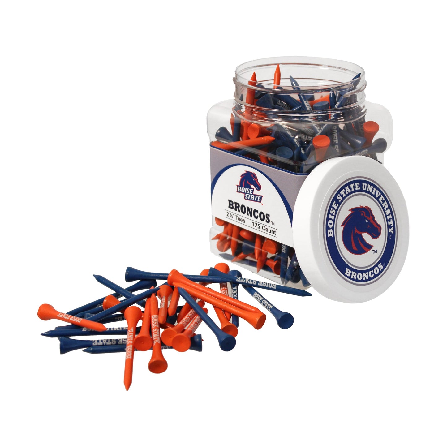 Team Golf Boise St Golf Tees - 175 Tee Jar -