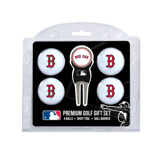 Team Golf Boston Red Sox Golf Gift Sets - 4 Ball Gift Set -