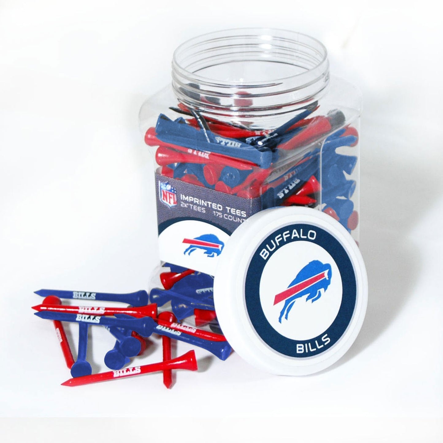 Team Golf BUF Bills Golf Tees - 175 Tee Jar -