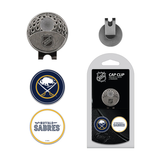 Team Golf BUF Sabres Ball Markers - Hat Clip w 2 Ball Markers -
