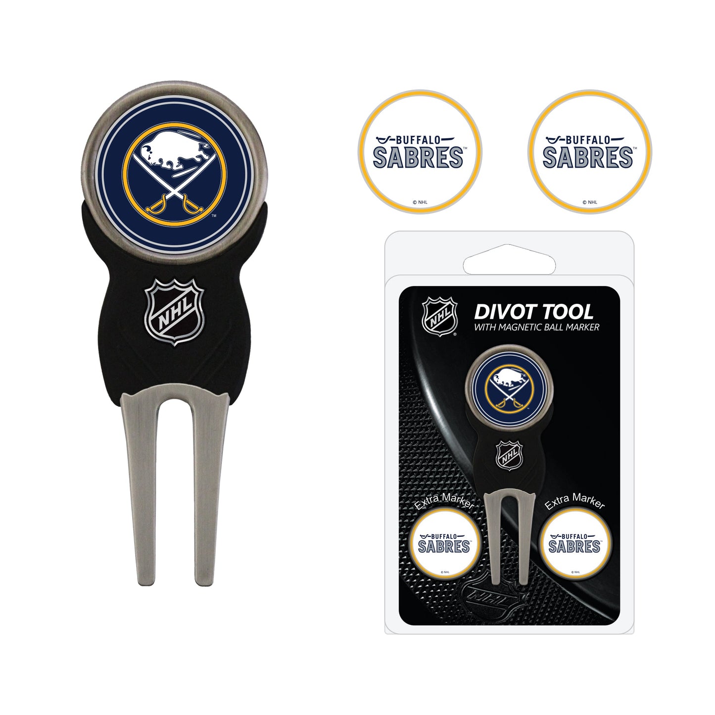 Team Golf BUF Sabres Divot Tools - Signature Divot Tool Pack -