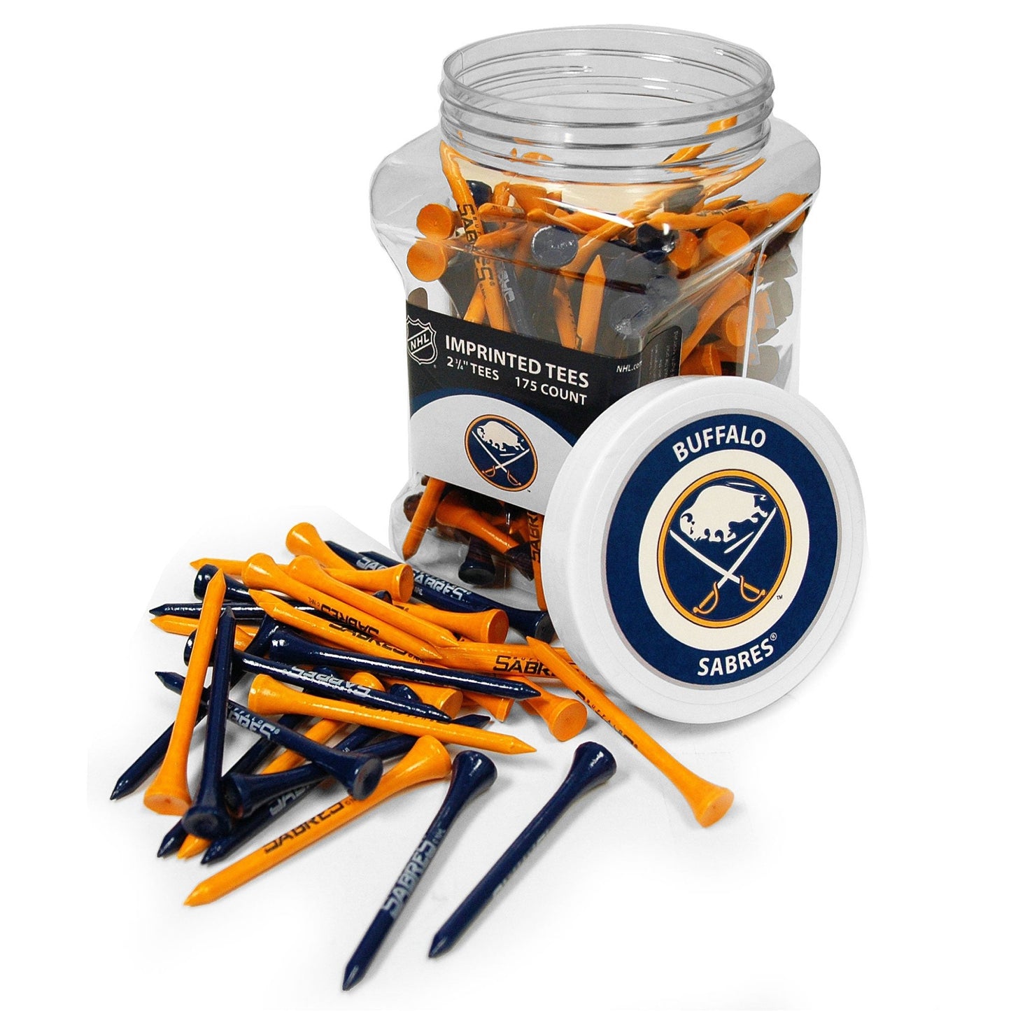 Team Golf BUF Sabres Golf Tees - 175 Tee Jar -