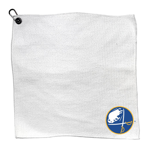 Team Golf BUF Sabres Golf Towels - Microfiber 15X15 White -