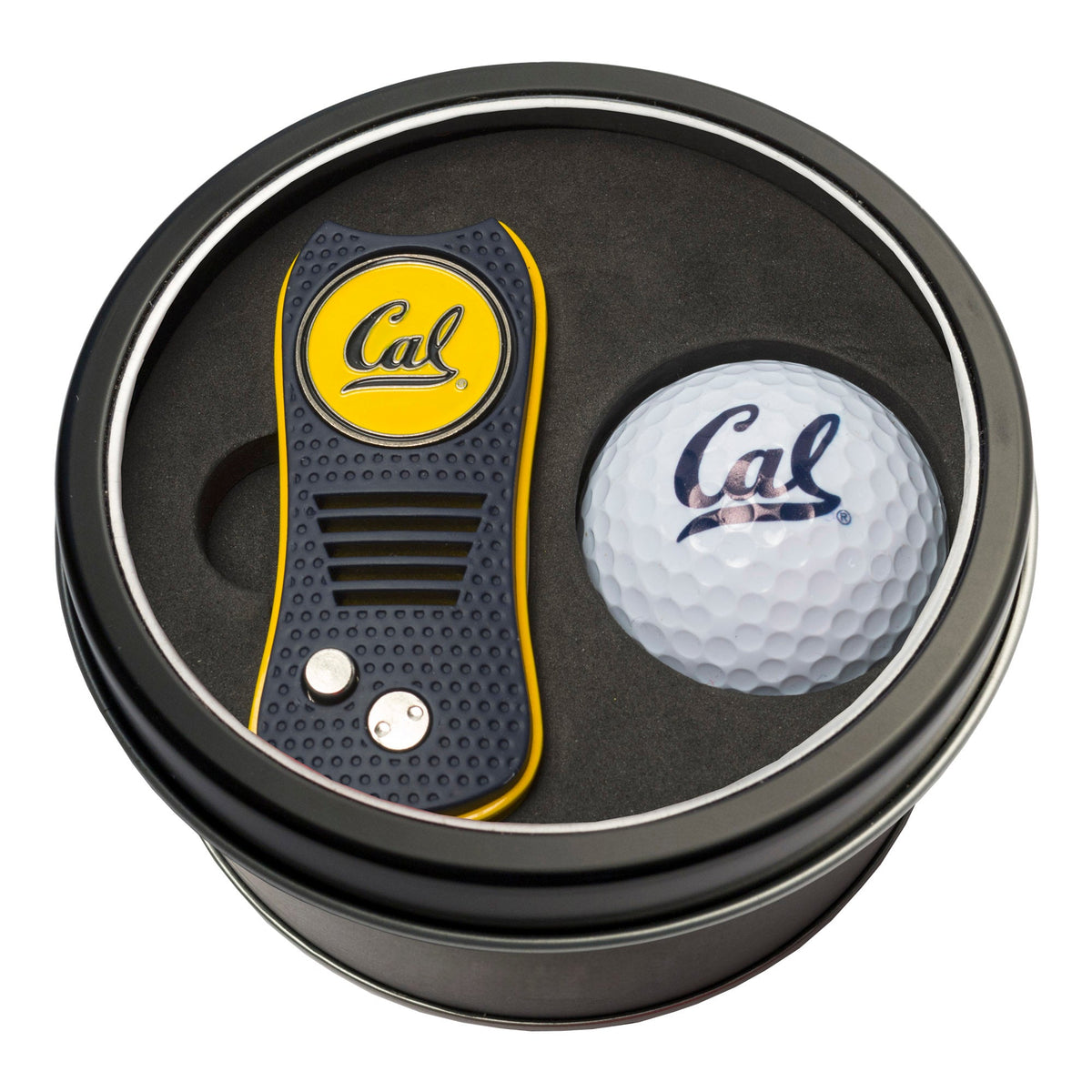 Team Golf CAL Golf Gift Sets - Tin - Divot Tool & Golf Ball -