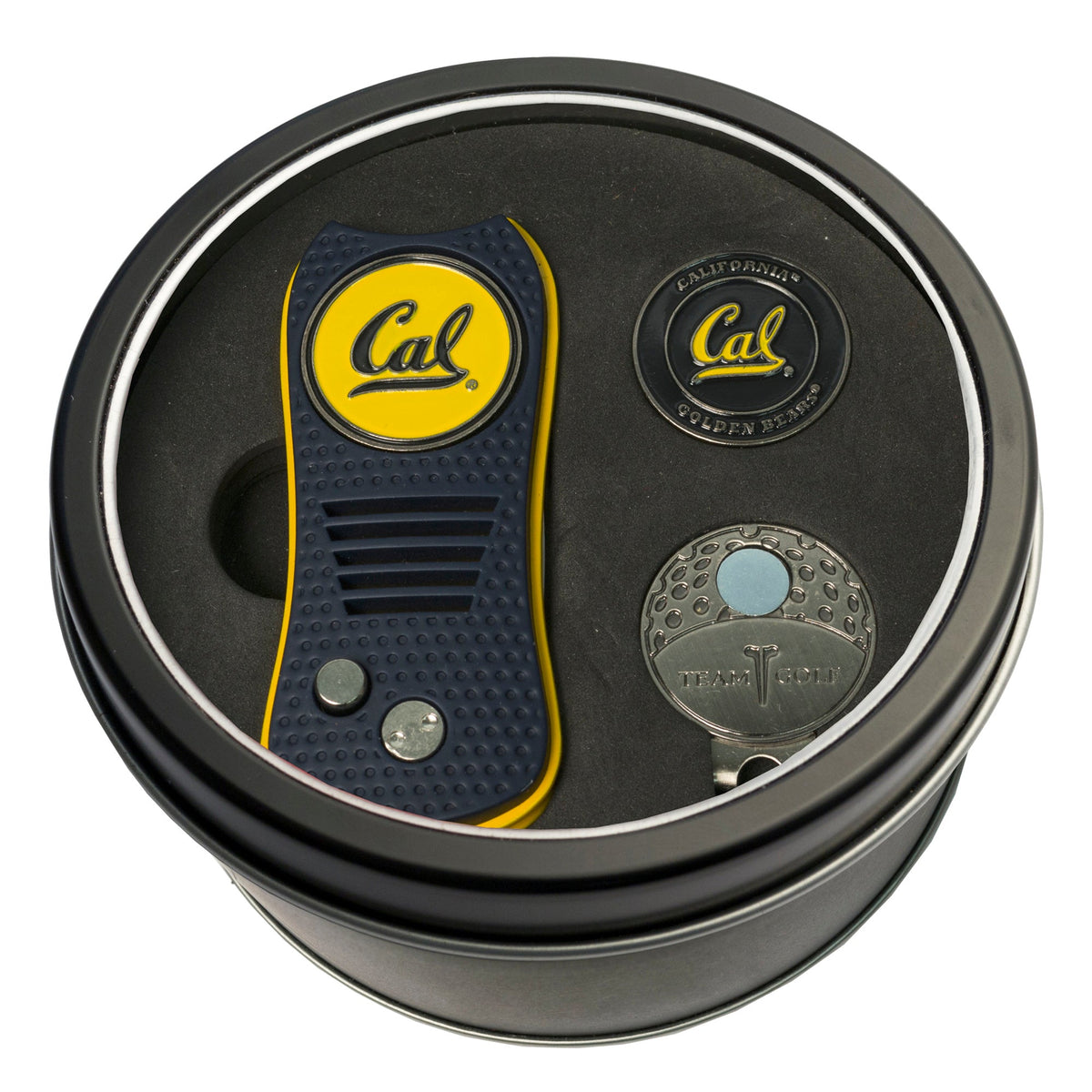 Team Golf CAL Golf Gift Sets - Tin - Divot Tool & Hat Clip -
