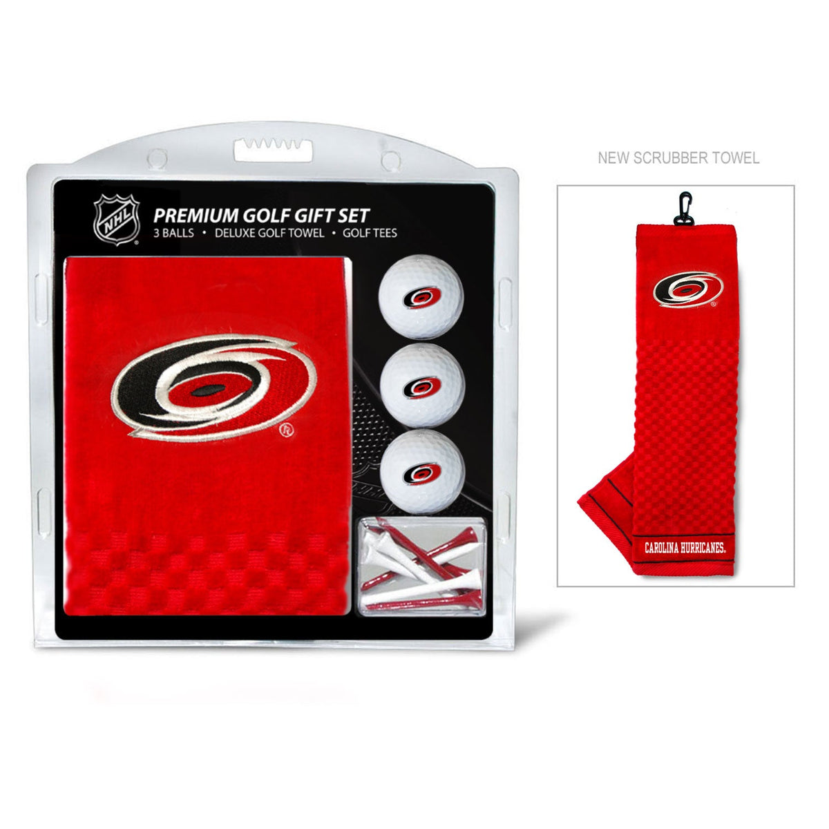 Team Golf CAR Hurricanes Golf Gift Sets - Embroidered Towel Gift Set -