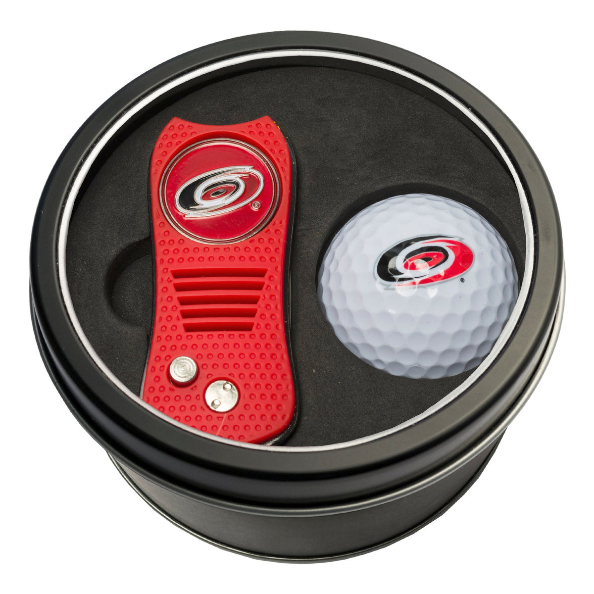 Team Golf CAR Hurricanes Golf Gift Sets - Tin - Divot Tool & Golf Ball -