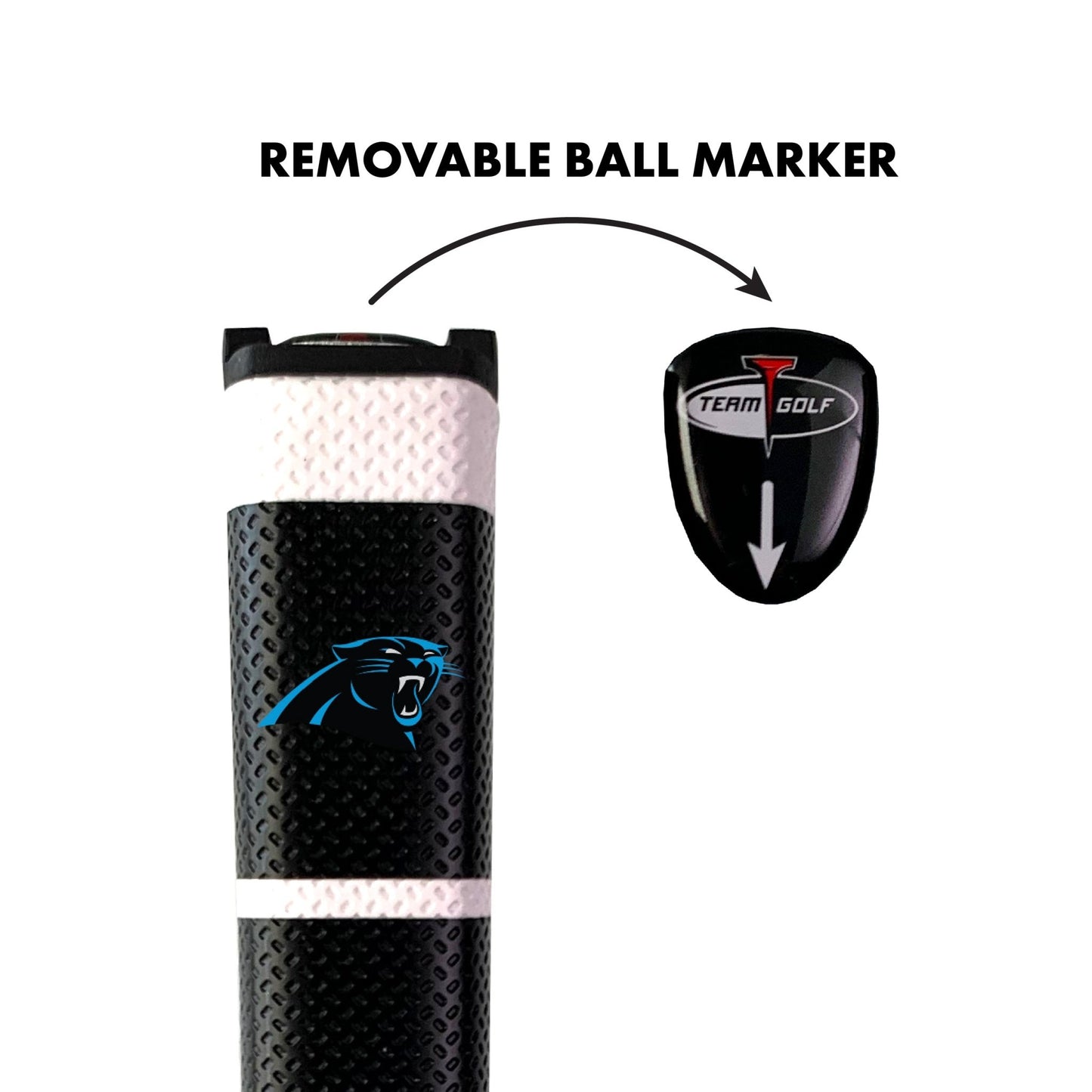 Team Golf CAR Panthers Putter Grips - Black -