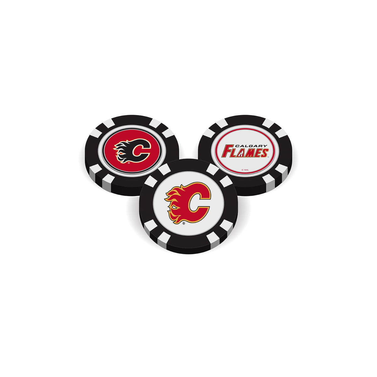 Team Golf CGY Flames Ball Markers - Golf Chip Marker -