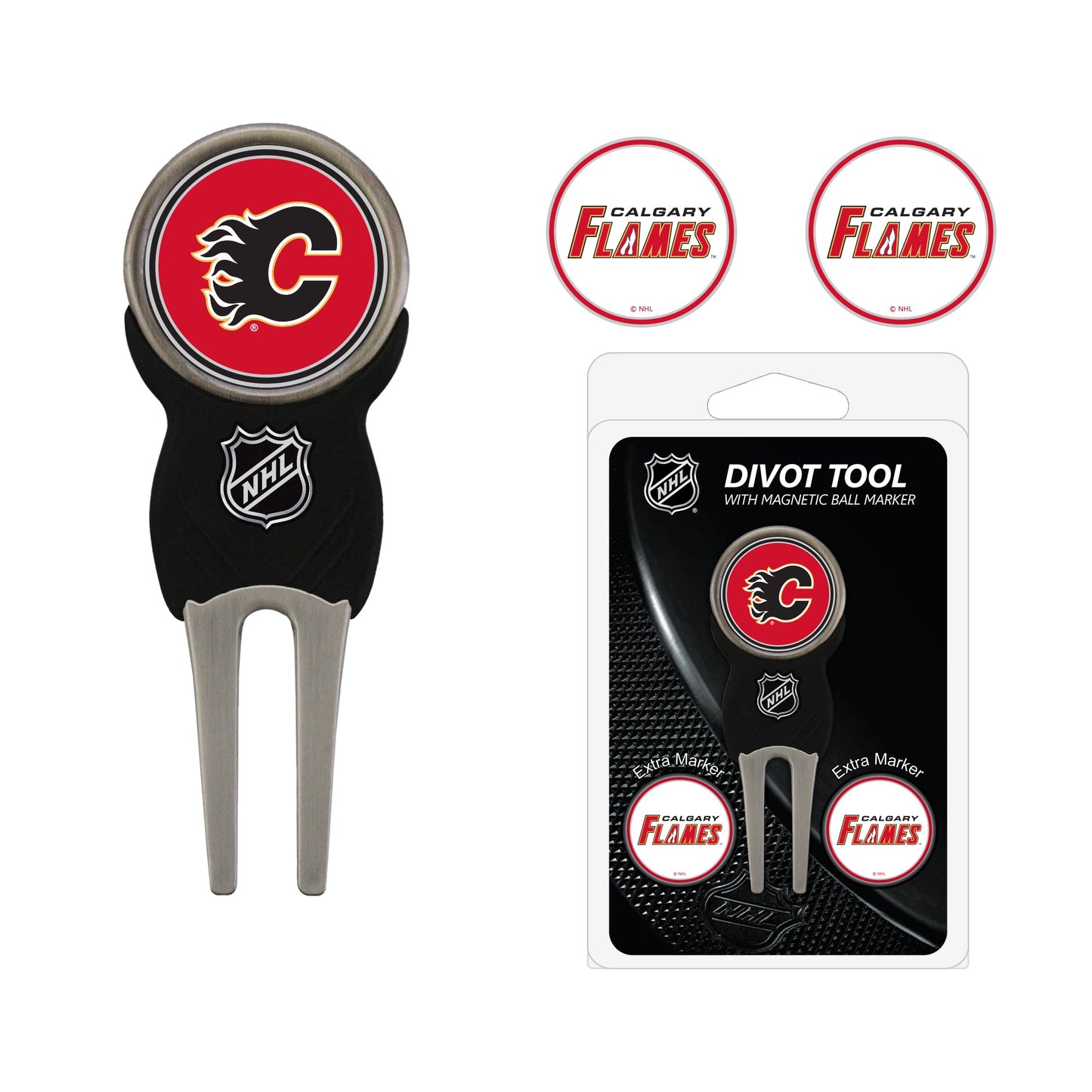 Team Golf CGY Flames Divot Tools - Signature Divot Tool Pack -