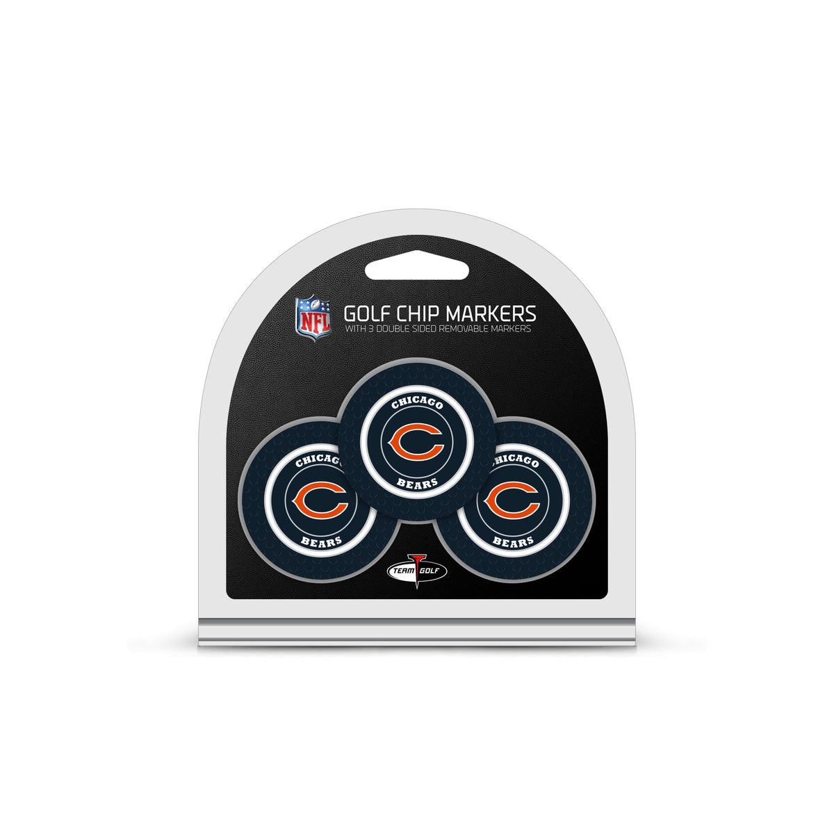 Team Golf CHI Bears Ball Markers - 3 Pack Golf Chip Markers -