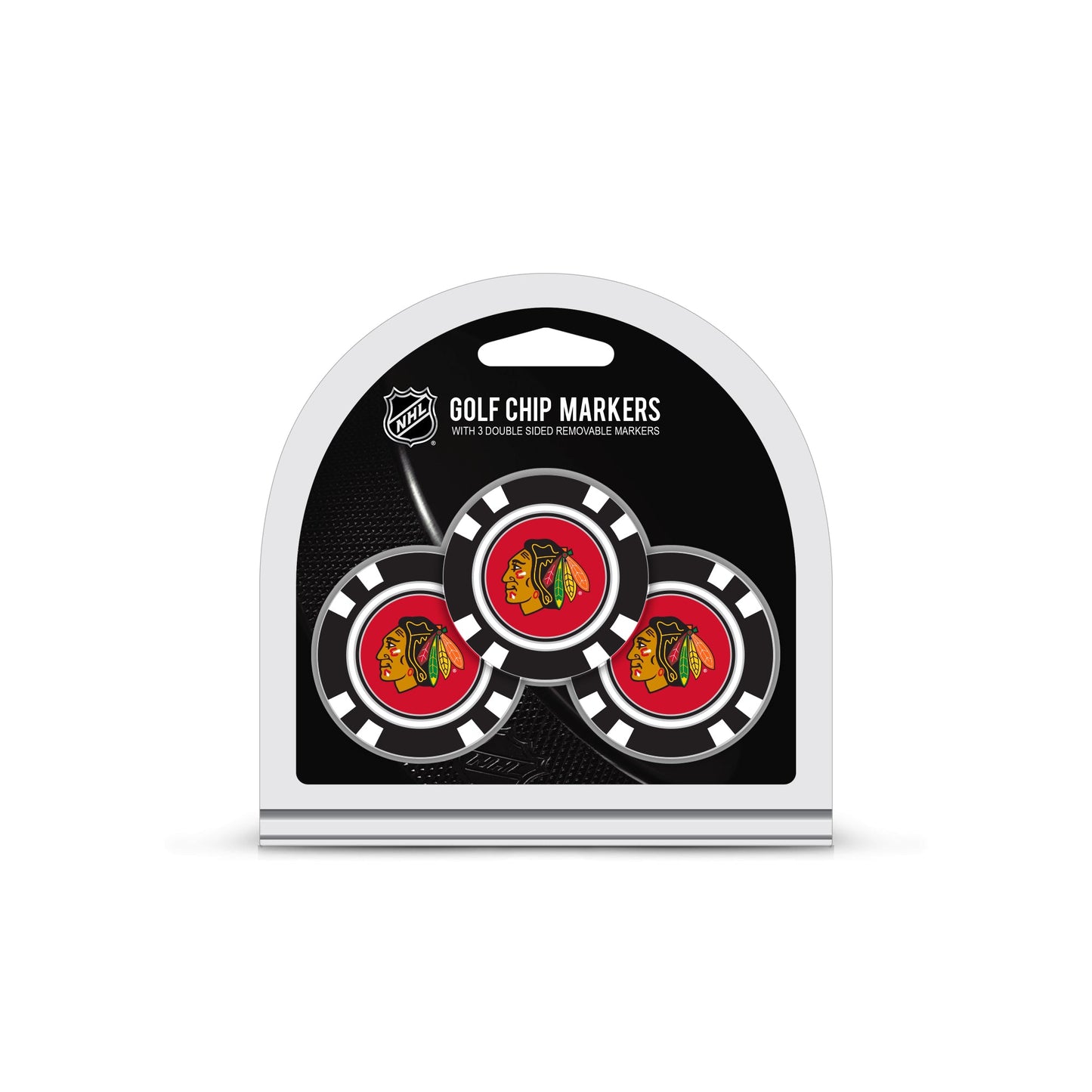 Team Golf CHI Blackhawks Ball Markers - 3 Pack Golf Chip Markers -