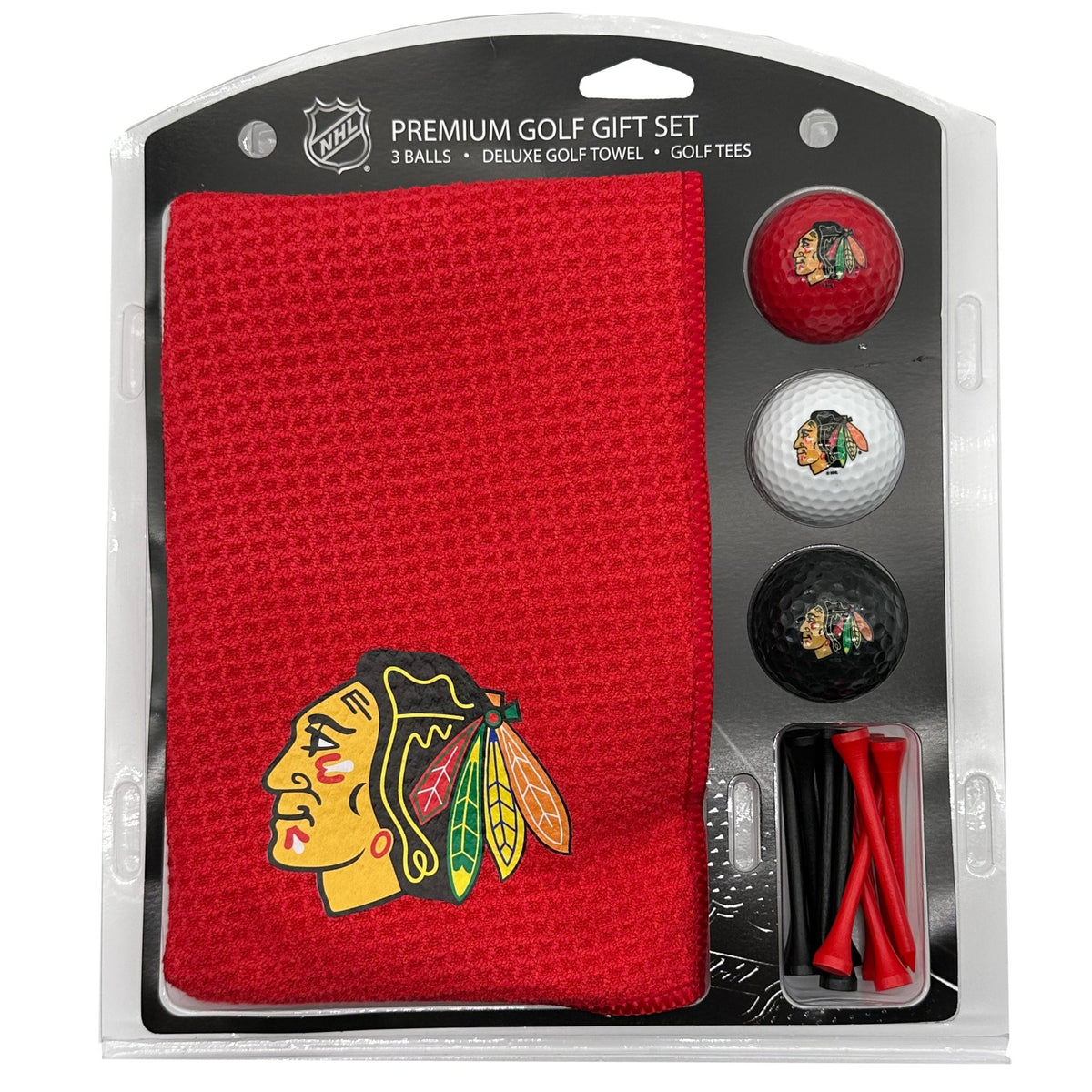 Team Golf CHI Blackhawks Golf Gift Sets - Microfiber Towel Gift Set - Color -