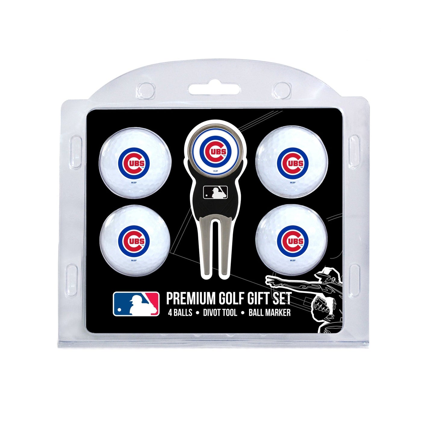 Team Golf Chicago Cubs Golf Gift Sets - 4 Ball Gift Set -