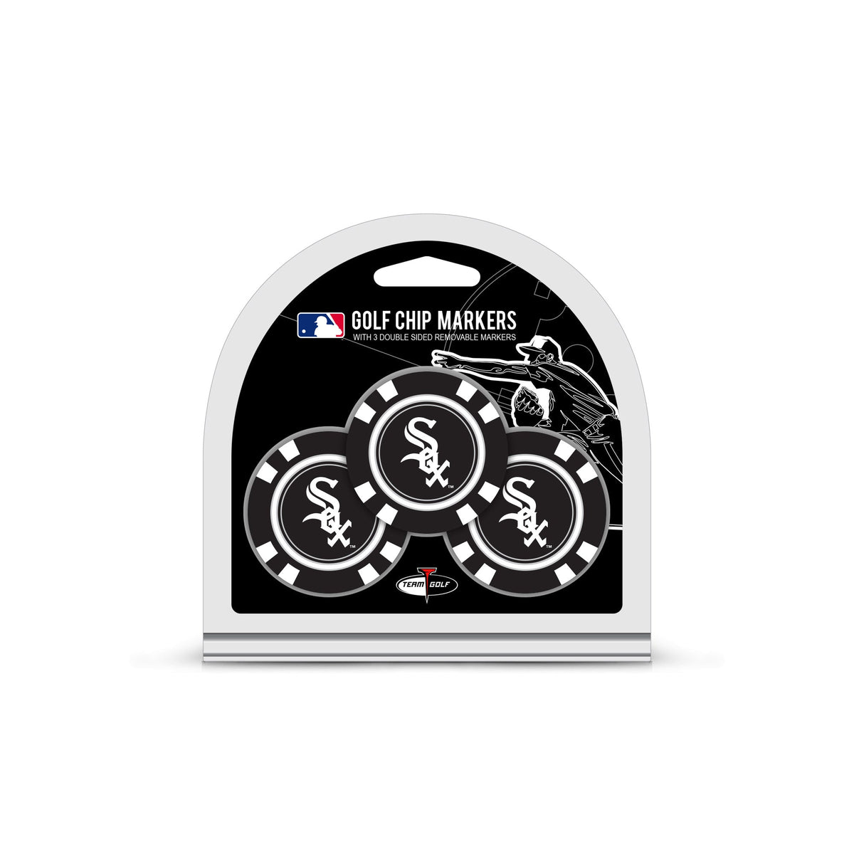Team Golf Chicago White Sox Ball Markers - 3 Pack Golf Chip Markers -