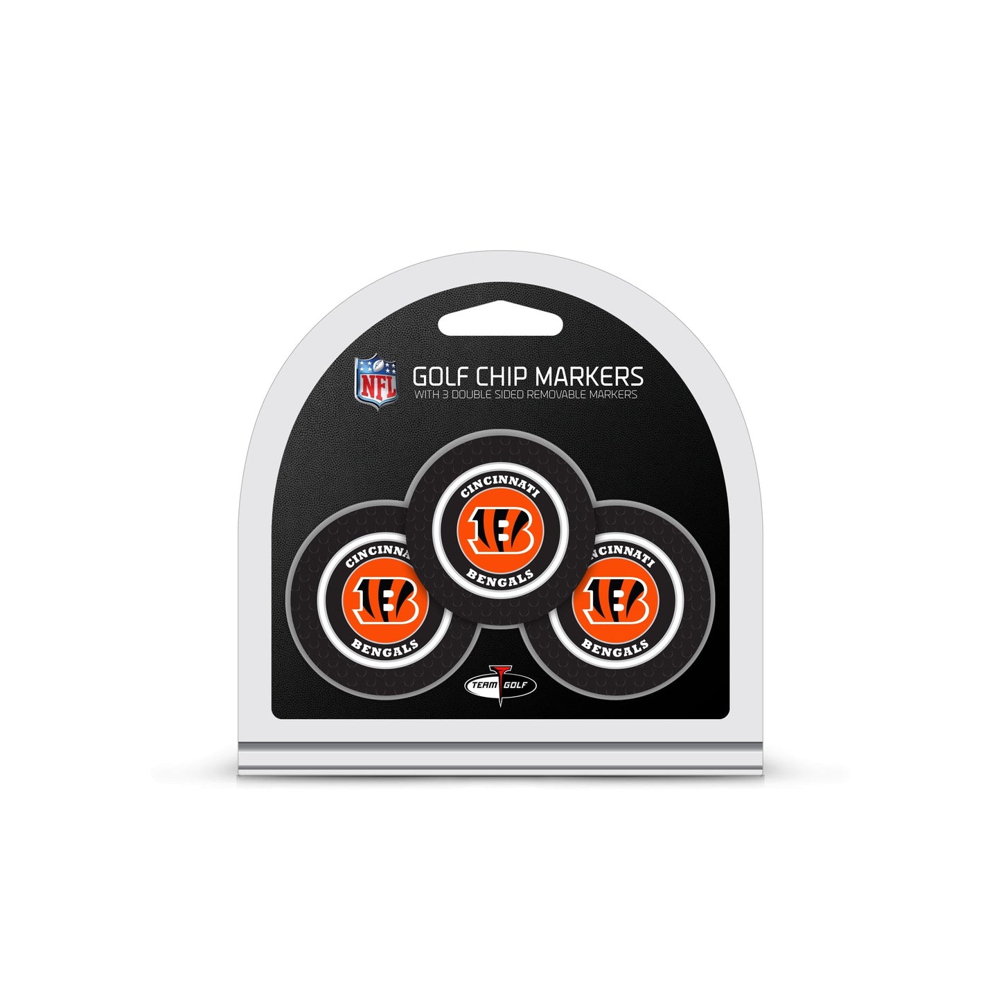 Team Golf CIN Bengals Ball Markers - 3 Pack Golf Chip Markers -