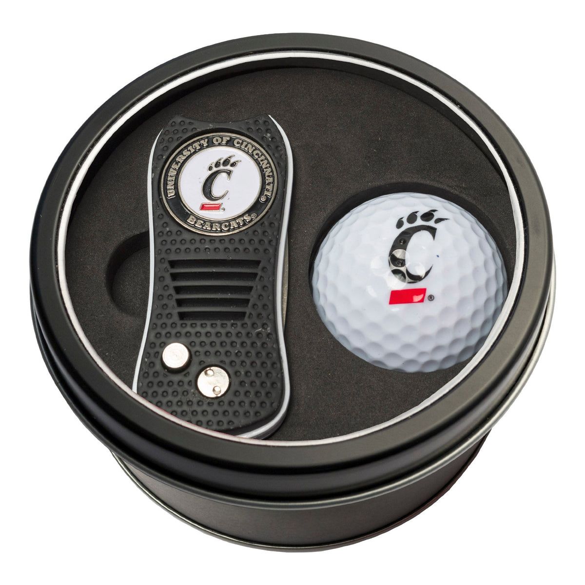Team Golf Cincinnati Golf Gift Sets - Tin - Divot Tool & Golf Ball -