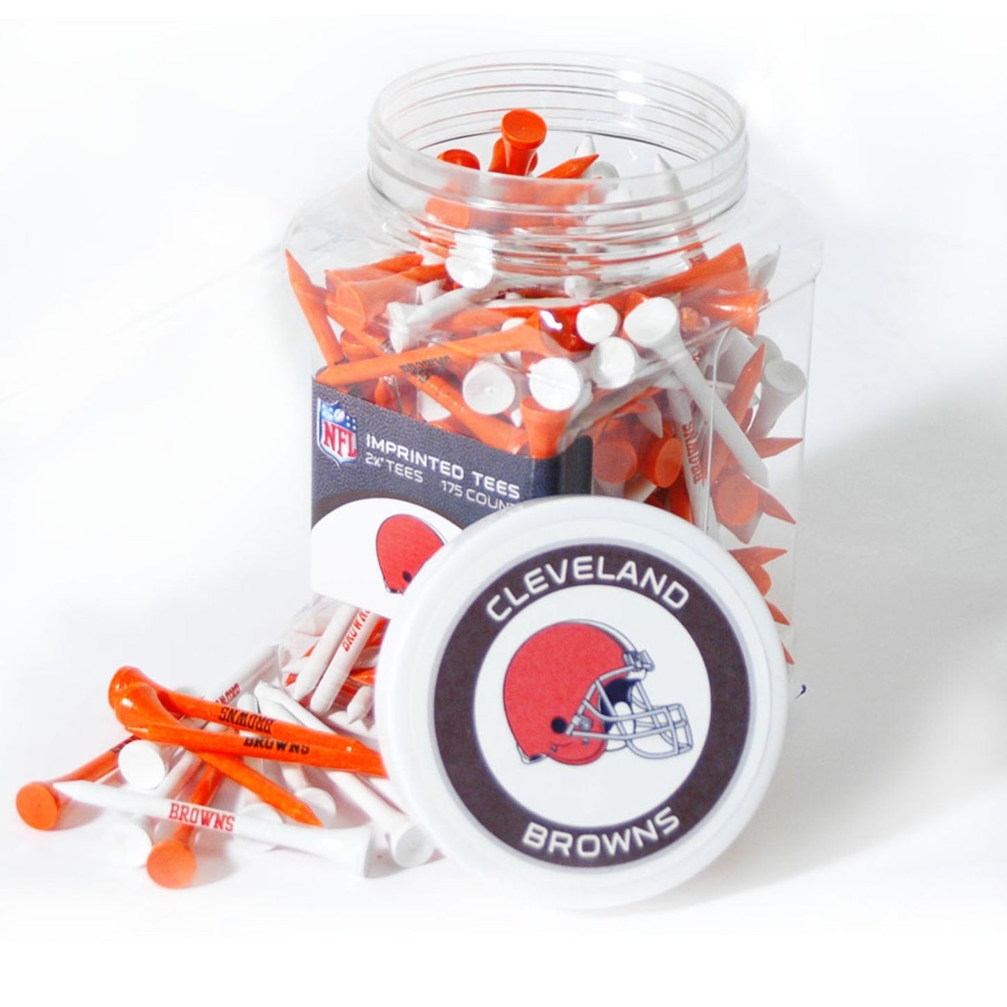 Team Golf CLE Browns Golf Tees - 175 Tee Jar -