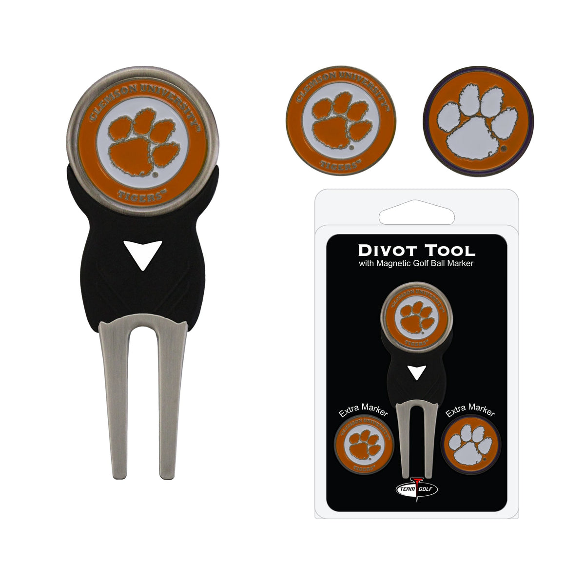 Team Golf Clemson Divot Tools - Signature Divot Tool Pack -