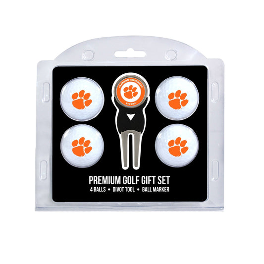 Team Golf Clemson Golf Gift Sets - 4 Ball Gift Set -