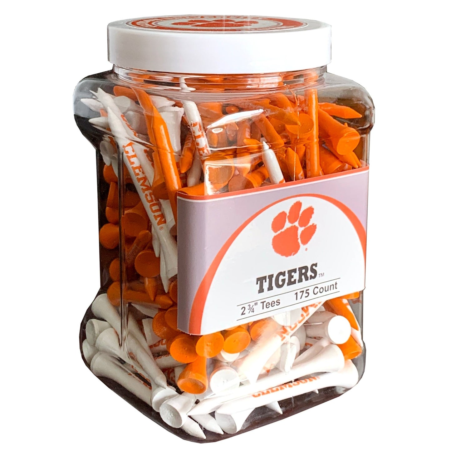 Team Golf Clemson Golf Tees - 175 Tee Jar -
