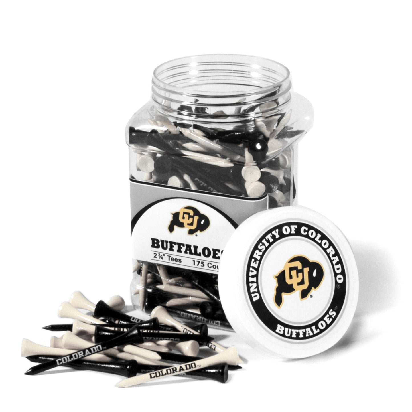 Team Golf Colorado Golf Tees - 175 Tee Jar -