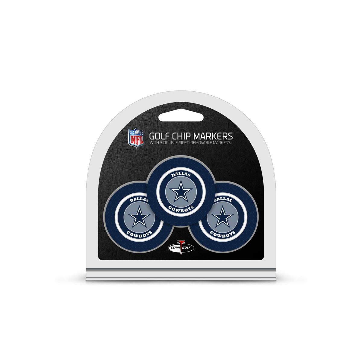 Team Golf DAL Cowboys Ball Markers - 3 Pack Golf Chip Markers -