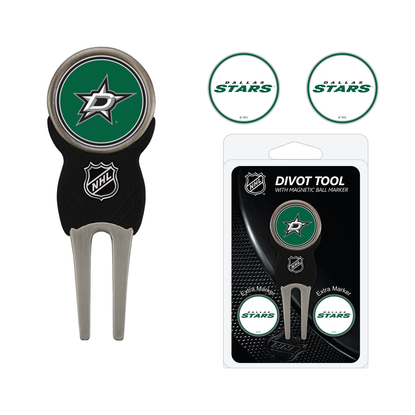 Team Golf DAL Stars Divot Tools - Signature Divot Tool Pack -