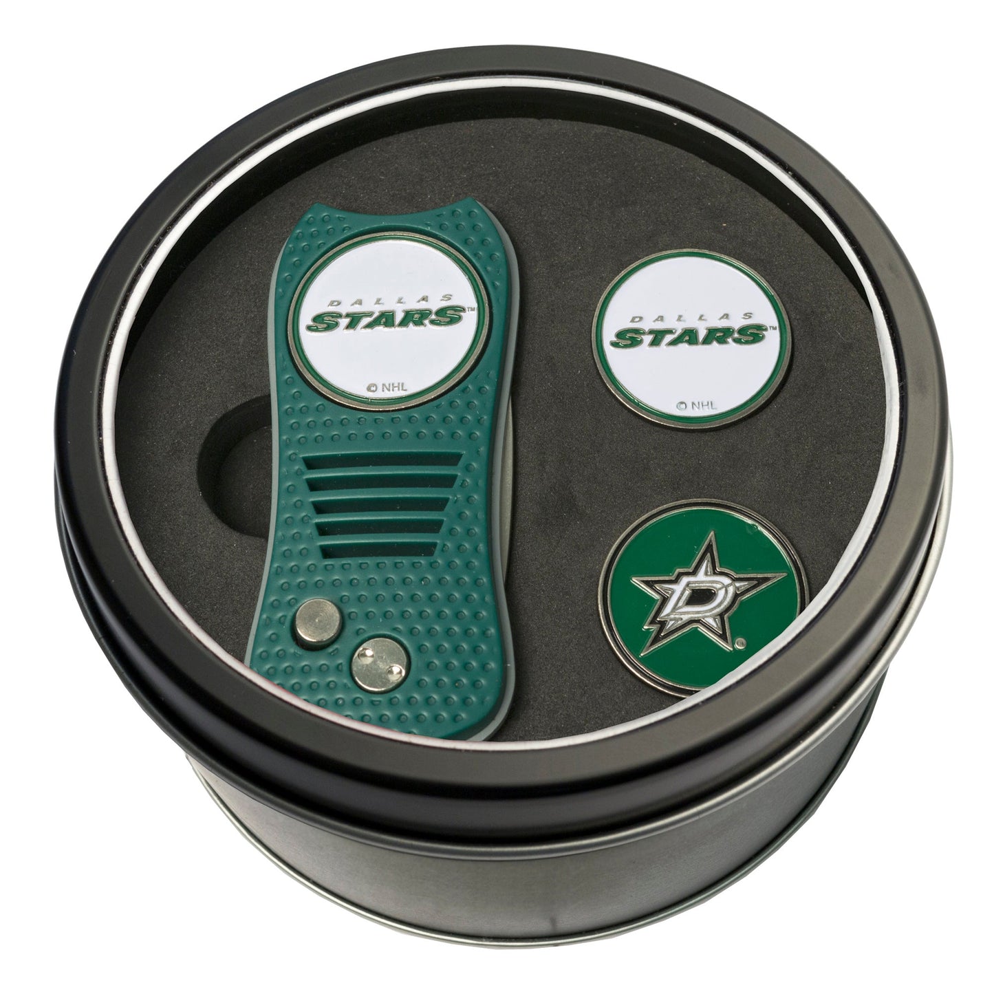 Team Golf DAL Stars Golf Gift Sets - Tin - Divot Tool & 2 Markers -