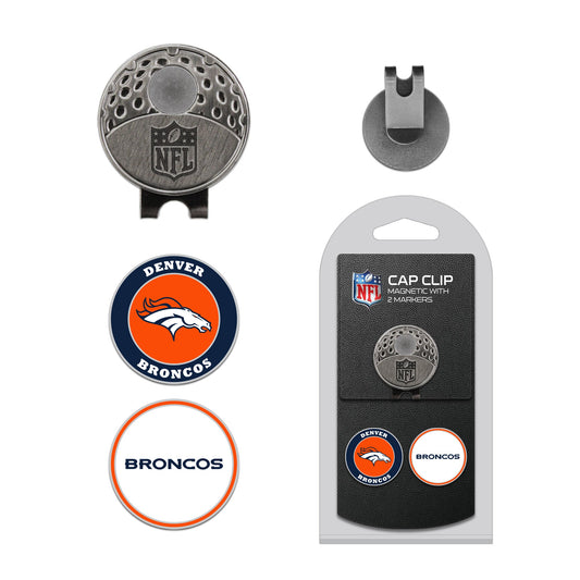 Team Golf DEN Broncos Ball Markers - Hat Clip - 2 markers -