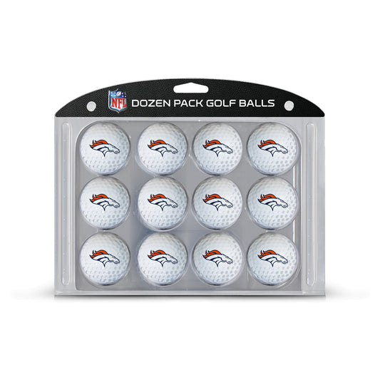 Team Golf DEN Broncos Golf Balls - 12 Pack - White