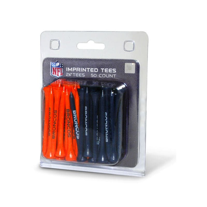 Team Golf DEN Broncos Golf Tees - 50 Tee Pack -