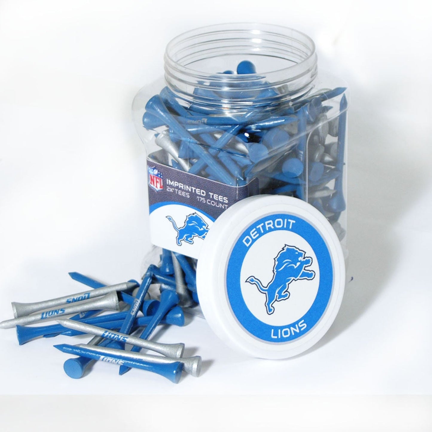 Team Golf DET Lions Golf Tees - 175 Tee Jar -