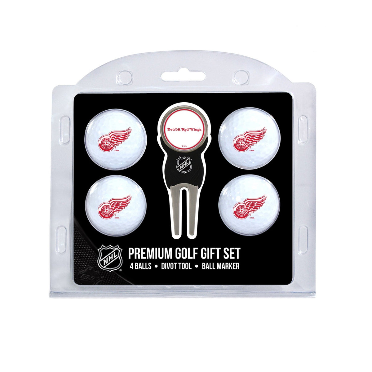 Team Golf DET Red Wings Golf Gift Sets - 4 Ball Gift Set -