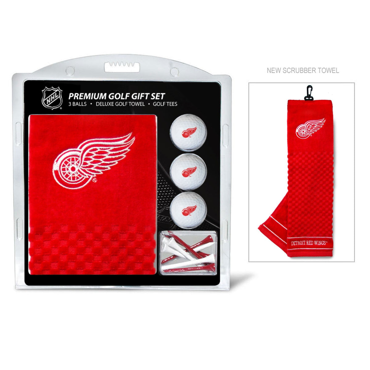 Team Golf DET Red Wings Golf Gift Sets - Embroidered Towel Gift Set -