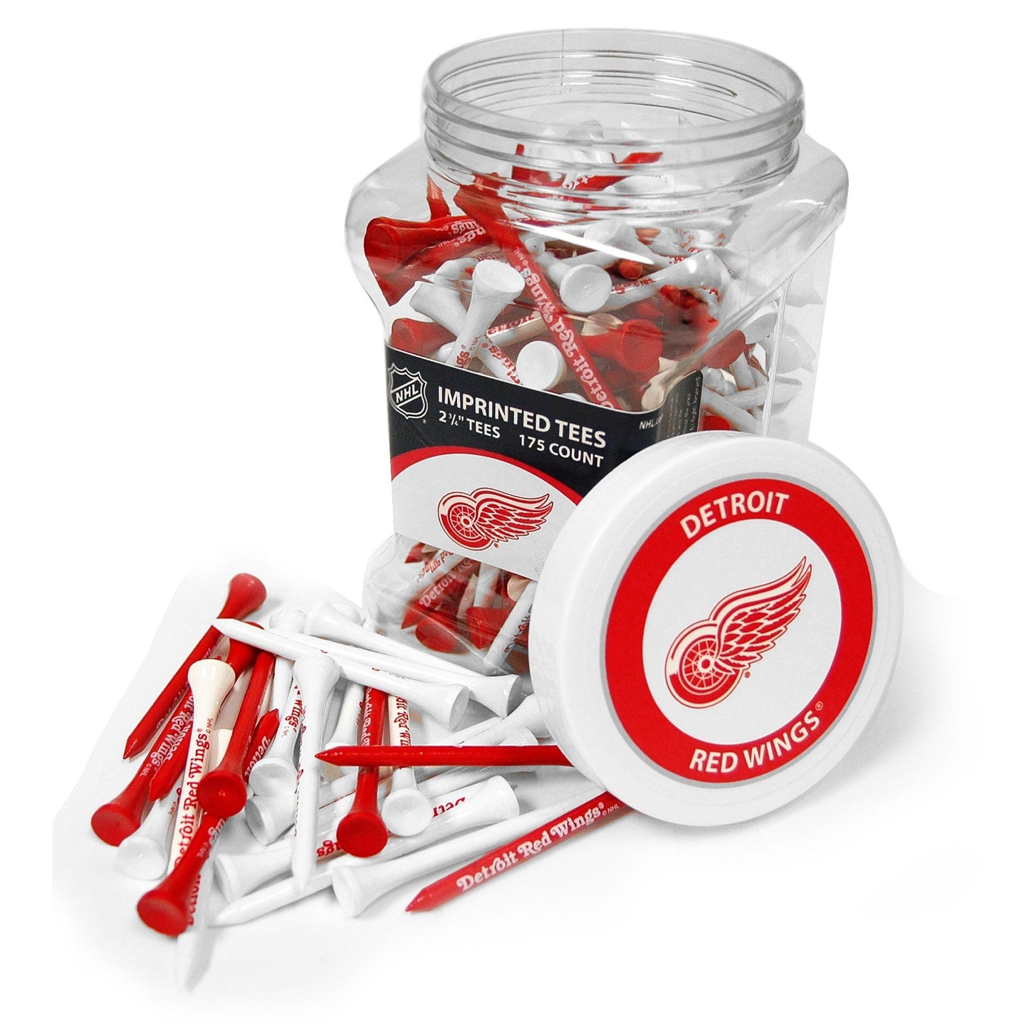 Team Golf DET Red Wings Golf Tees - 175 Tee Jar -