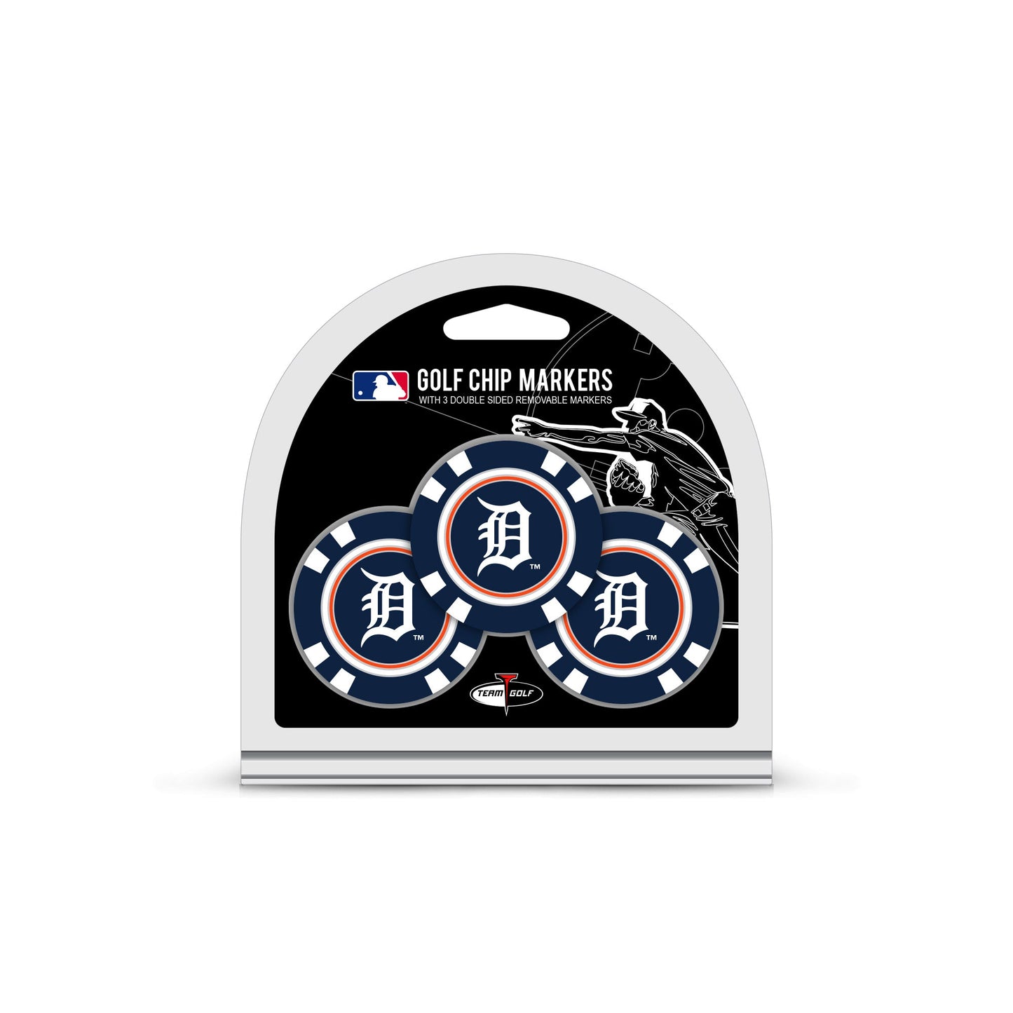 Team Golf Detroit Tigers Ball Markers - 3 Pack Golf Chip Markers -